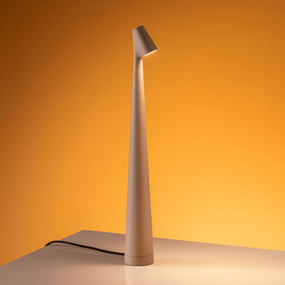 Minimalistisk trådlös LED bordslampa. Uppladdningsbar och dimbar. Idealisk som nattdukslampa eller läslampa.