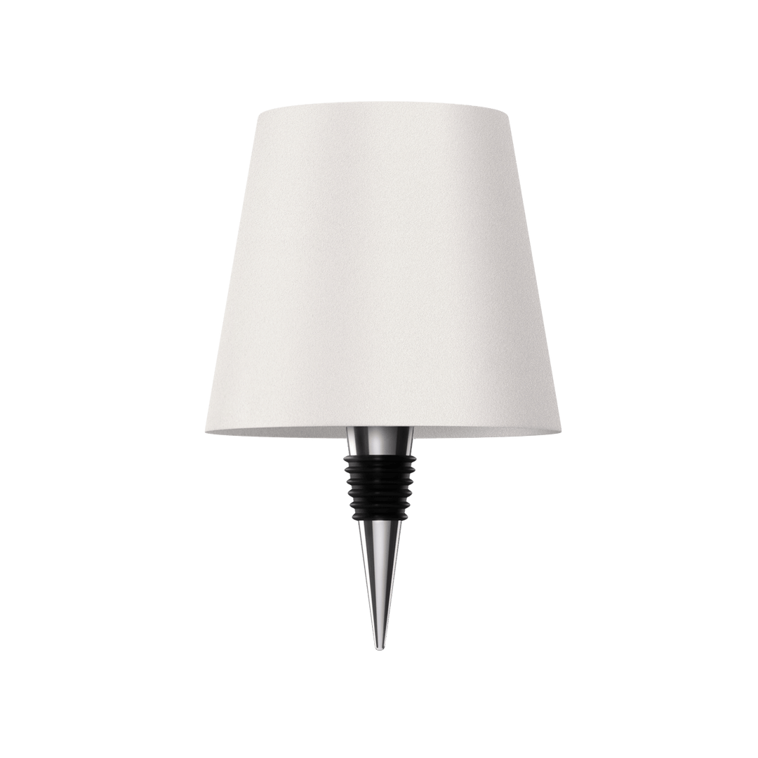 Stilren trådlös LED flasklampa med matt finish, perfekt som modern dekoration och mysbelysning.