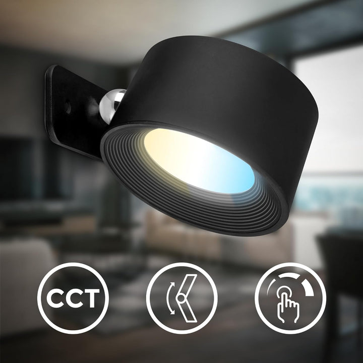 Smarthem belysning. Trådlös LED-lampa med rörelsesensor, uppladdningsbar. Modern sensorlampa för ditt hem.
