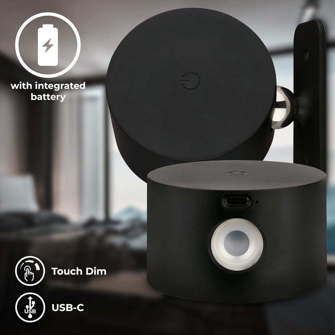 Dimbar LED-lampa med rörelsesensor. Trådlös, uppladdningsbar USB-C sensorlampa för anpassningsbar belysning.