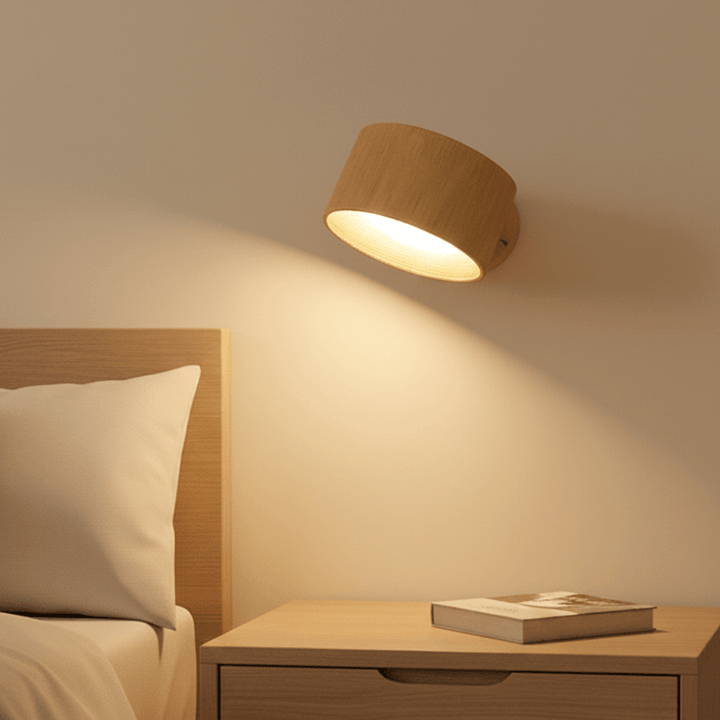 Trådlös nordisk LED-vägglampa med fjärrkontroll, perfekt för modern heminredning och stämningsljus.