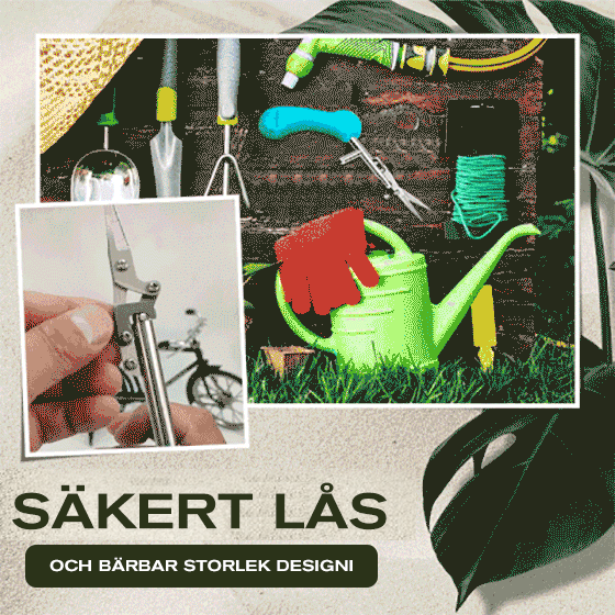 "Trädgårdssekatör med ergonomiskt blått och svart handtag, idealisk för beskäring av grenar i trädgårdsarbete."