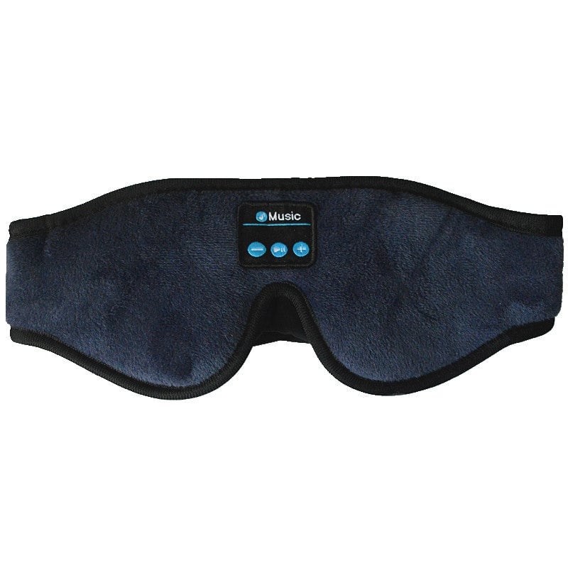 "Trådlös Bluetooth-sömnmask i mjuk velour för avkoppling, blockerar ljus, lyssna på musik. Perfekt för resor och meditation."