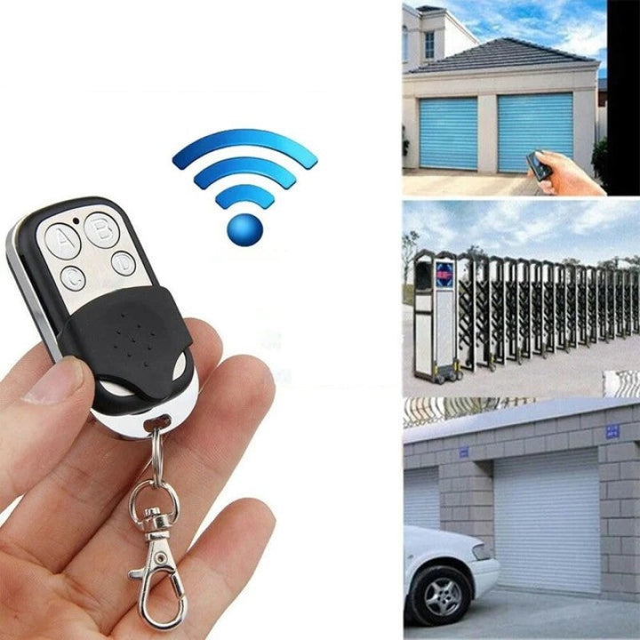 "Trådlös fjärrkontrollduplikator 315/433 MHz med 4 knappar, kompakt design och nyckelring, svart färg, hemautomationstillbehö
