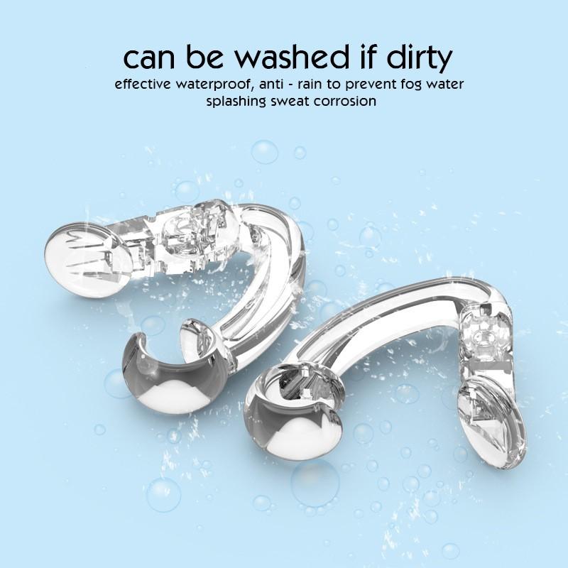 "Trådlös hörlursklämma i polykarbonat, säker passform, flera färger, för träning med trådlösa hörlurar som Airpods."