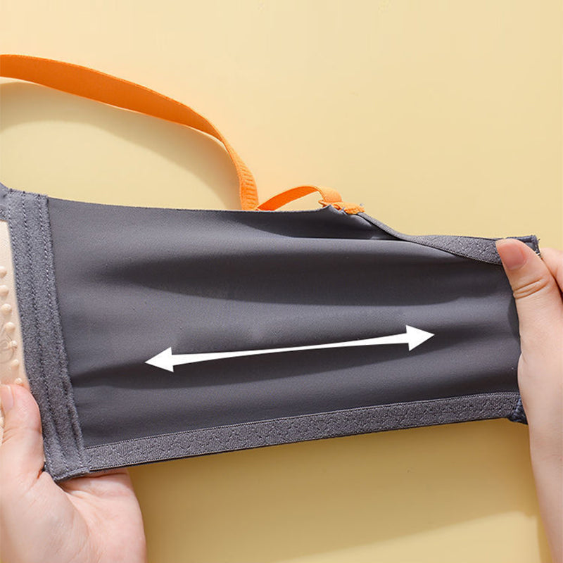 Trådlös spetsbh med push-up design, delikat spets, justerbara elastiska axelremmar, och sömfri U-formad rygg.