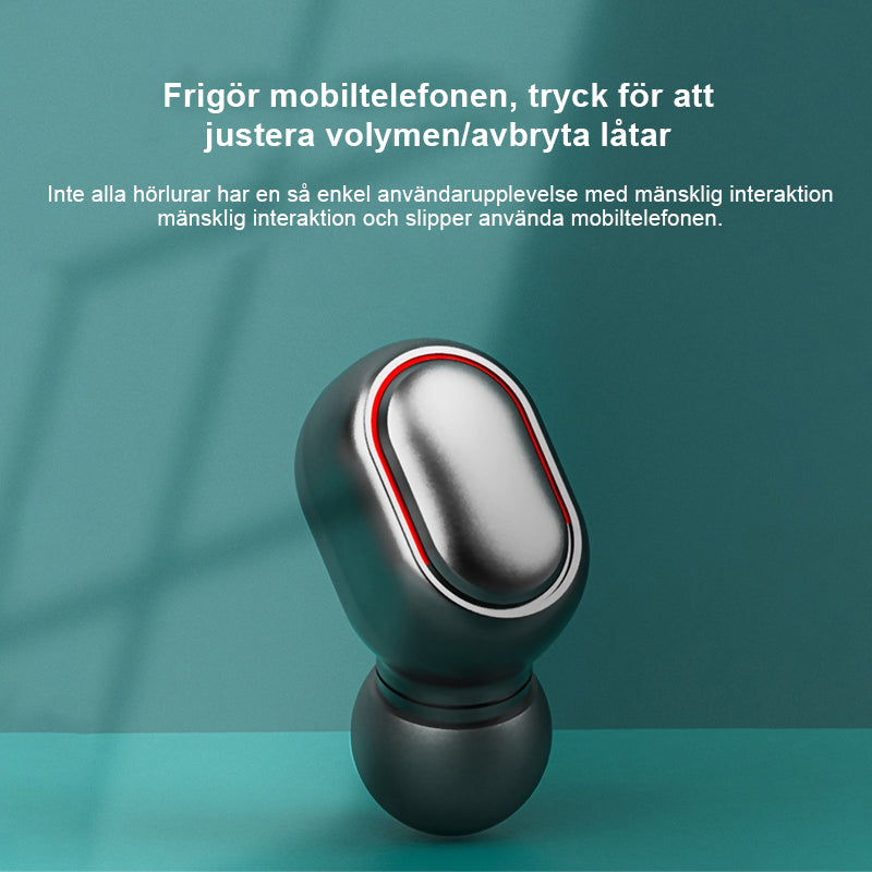 "Trådlöst Bluetooth-headset med fyrkantigt hål, vattentät design, ergonomisk passform och 3D-stereo, flera färgval."