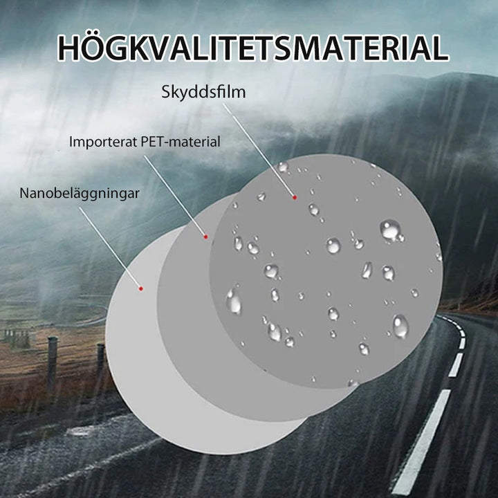 "Transparent anti-dimm hjälmfilm för skydd och klar sikt i vått väder, passar de flesta hjälmar, anti-bländning."