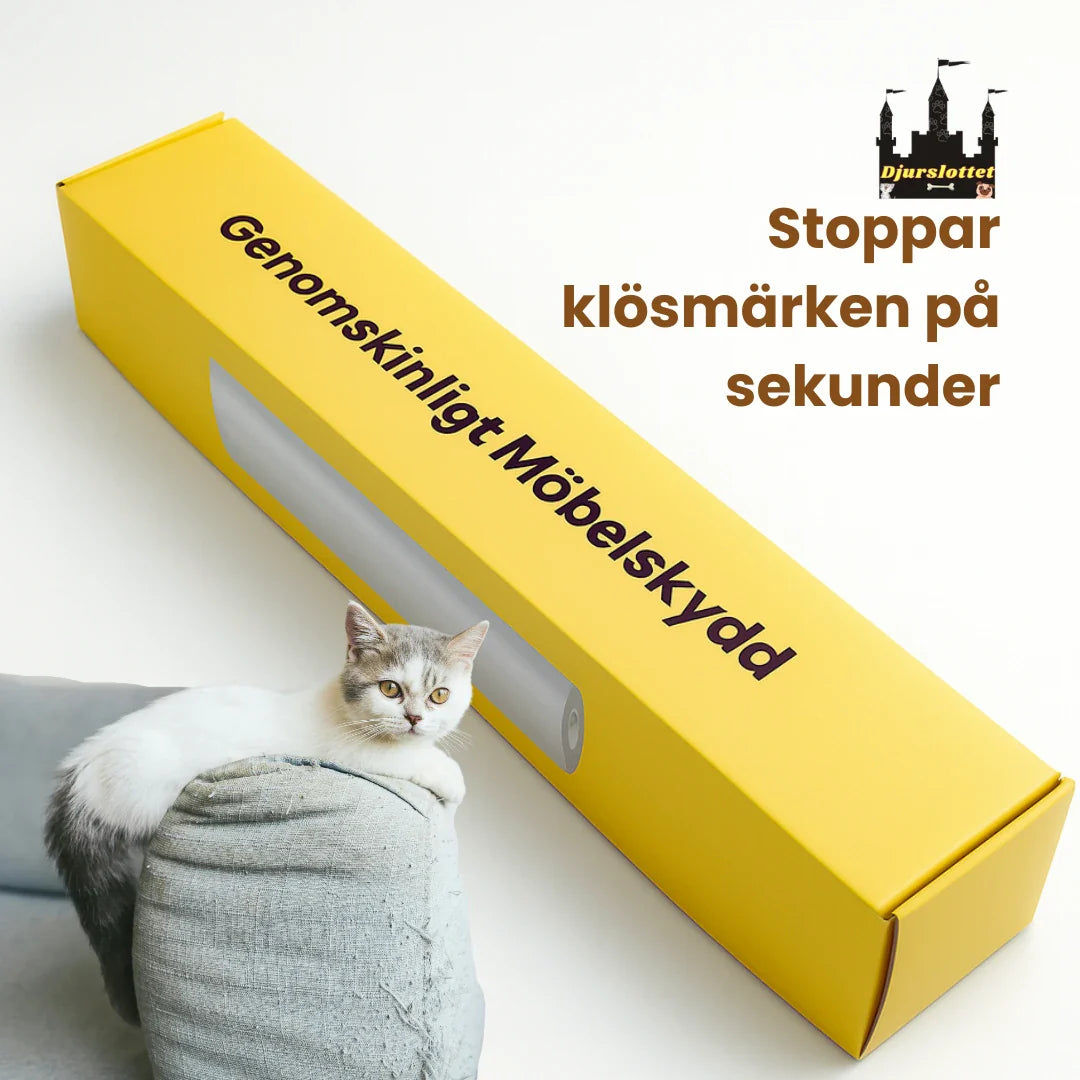 Innovativt möbelskydd katt, genomskinligt och starkt för optimalt skydd mot klor.