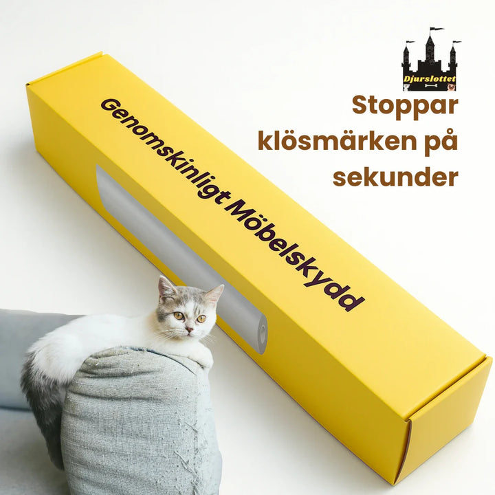 Innovativt möbelskydd katt, genomskinligt och starkt för optimalt skydd mot klor.