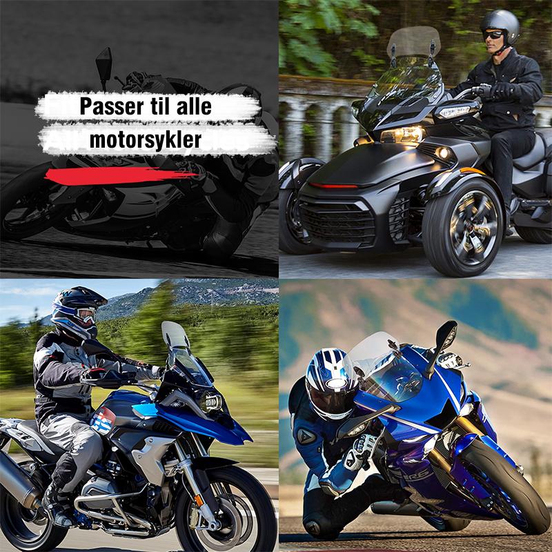 "Transparent motorcykel vindruteförlängning, justerbar och kläms på befintlig vindruta, förbättrar skydd och minskar buller."