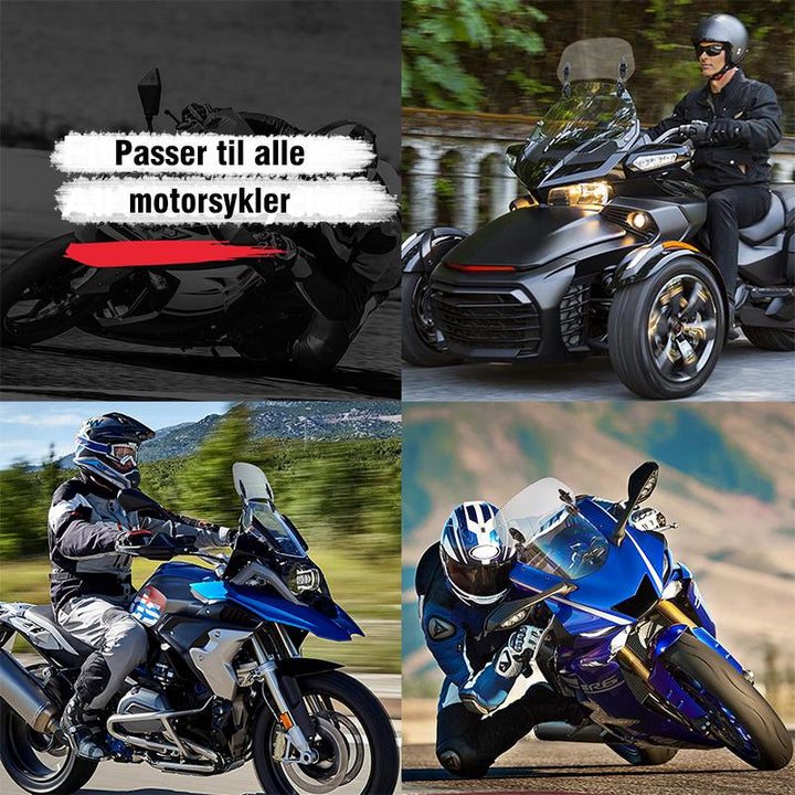 "Transparent motorcykel vindruteförlängning, justerbar och kläms på befintlig vindruta, förbättrar skydd och minskar buller."