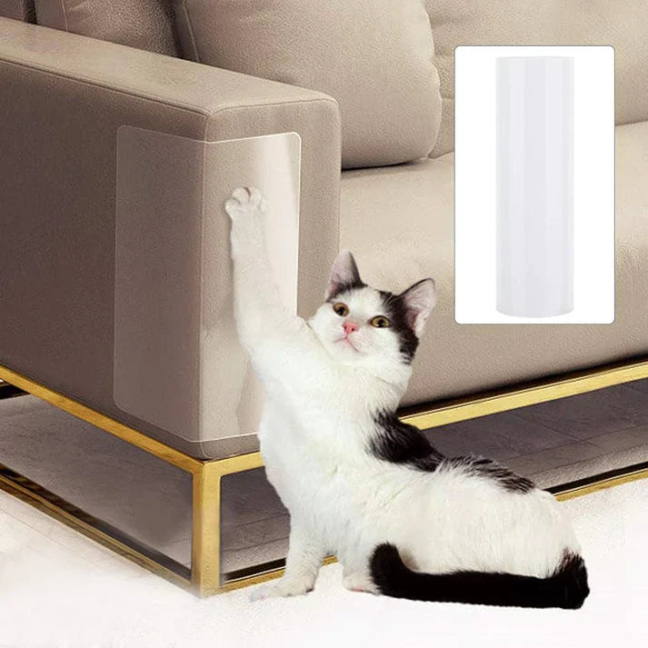 Osynligt kattmöbelskydd. Hållbart, transparent skydd mot klor som bevarar dina möbler. Djurvänligt tillbehör.