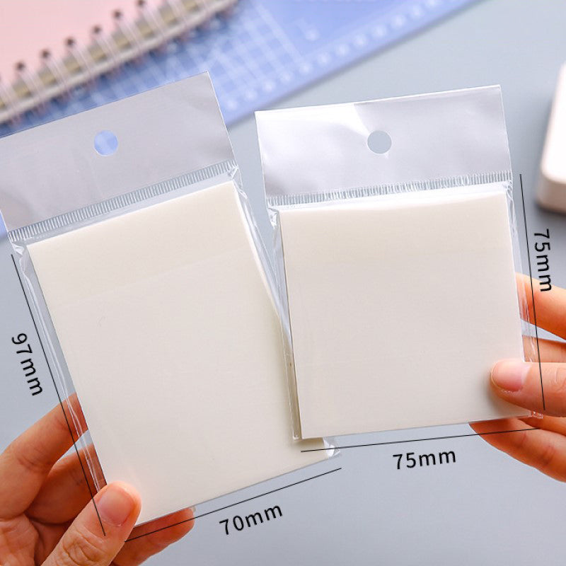 "Transparenta anteckningslappar för märkning av text, perfekt för skola och kontor. Halvtransparent och vattenbeständig."