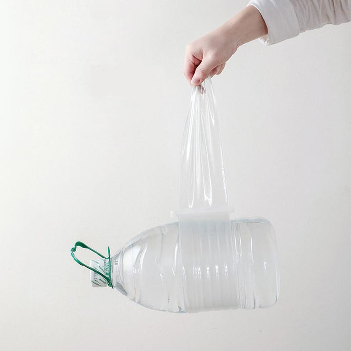 Transparenta, självhäftande klädförvaringsband i PVC och PP, idealiska för organiserad textilförvaring. Finns i storlekar S, 