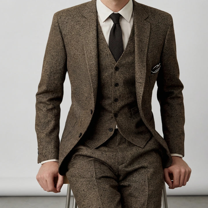 Herrarnas tredelade kostym, perfekt slim fit för bröllop, fest och andra formella evenemang.
