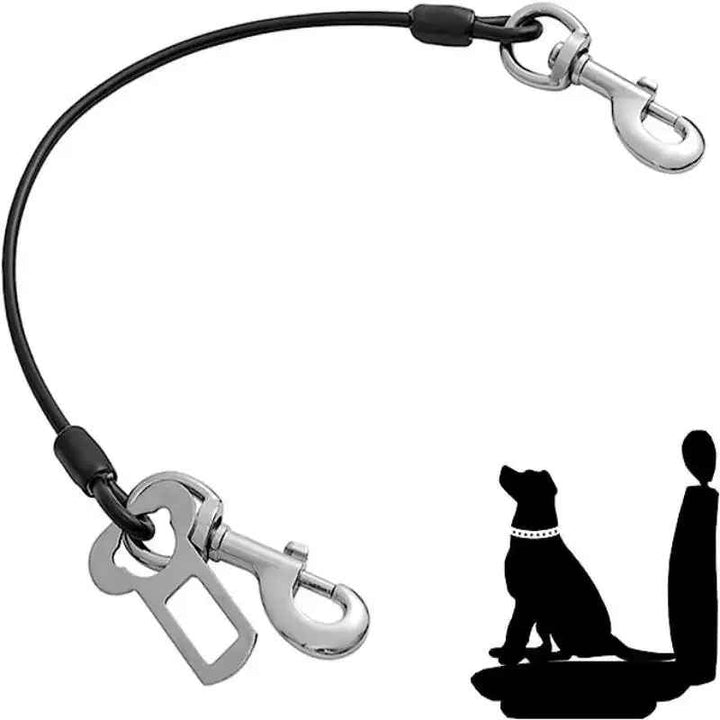 Säkert, tuggresistent hundsäkerhetsbälte för bil. Justerbart bilbälte som skyddar din hund under alla bilturer.