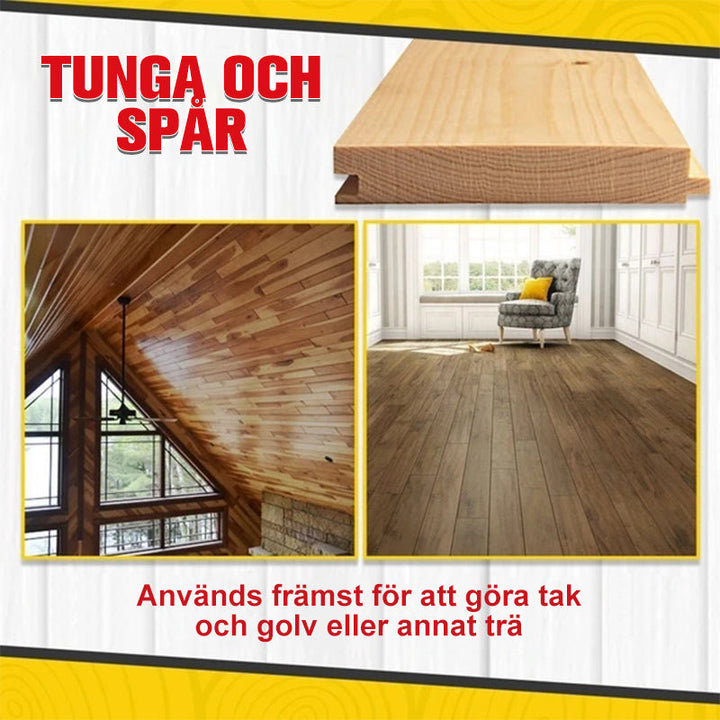 "Tungspår fogbitar i hård legering, 2-delad set, perfekt för trägolv och paneler, skapad av slitstarkt material."