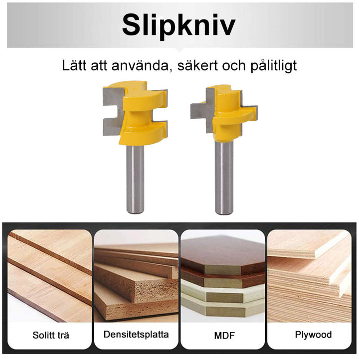 "Tungspår fogbitar i hård legering, 2-delad set, perfekt för trägolv och paneler, skapad av slitstarkt material."