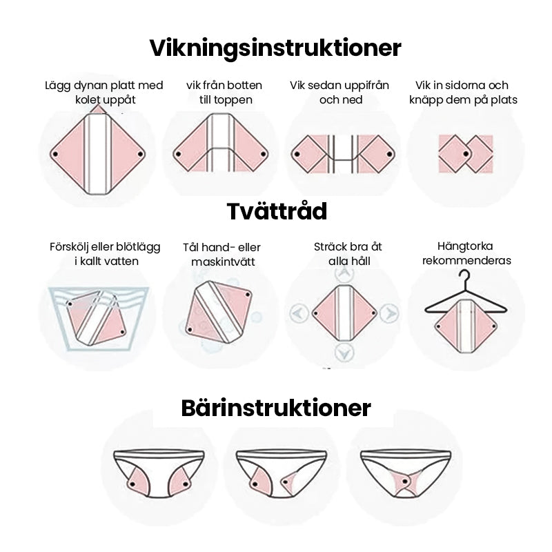 "Tvättbara bambukol dambindor, mjuka, absorbenta och vattentäta, perfekta för hållbar hygien och skydd hela dagen."