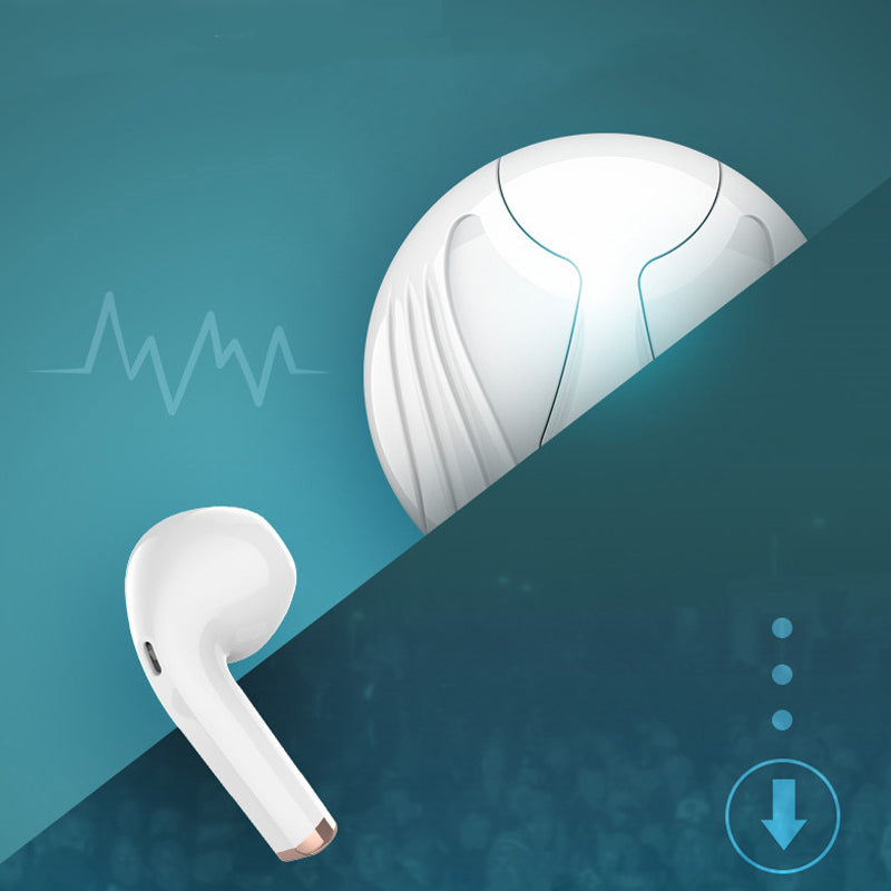 "TWS trådlösa Bluetooth-hörlurar IPX5 i vit och svart, modern design, elegant och vattentät för alla aktiviteter."