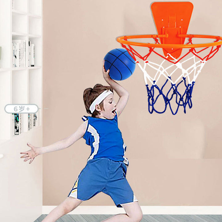 "Tyst mjuk PU-skum basketboll i grönt och blått, idealisk för inomhusträning. Perfekt för tyst och flexibel spelupplevelse."