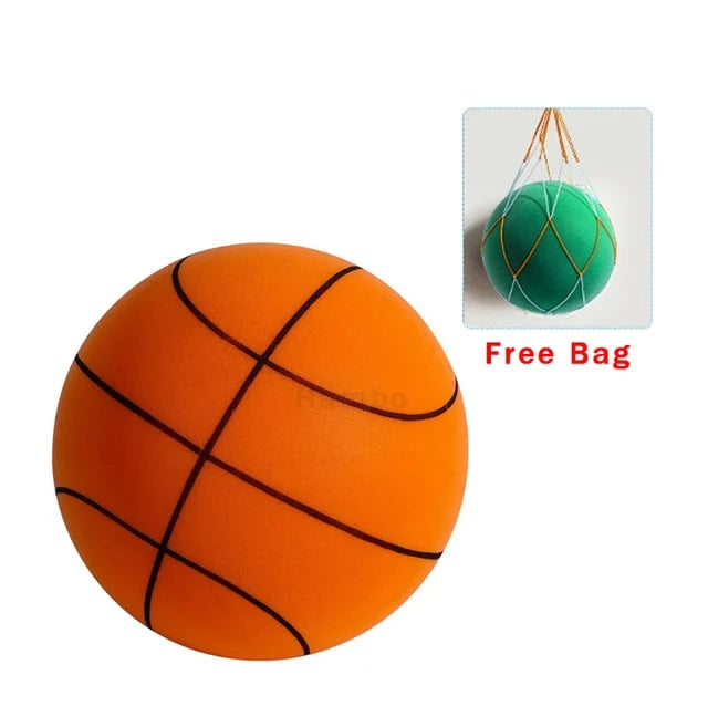 "Tyst mjuk PU-skum basketboll i grönt och blått, idealisk för inomhusträning. Perfekt för tyst och flexibel spelupplevelse."