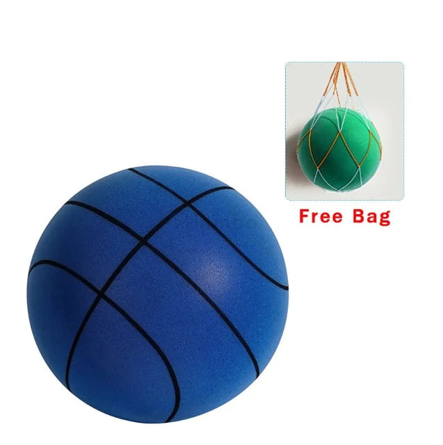 "Tyst mjuk PU-skum basketboll i grönt och blått, idealisk för inomhusträning. Perfekt för tyst och flexibel spelupplevelse."