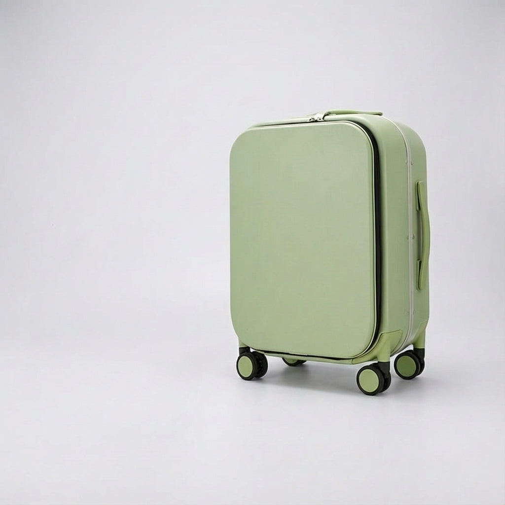 Smidig Navisphere resväska med tystgående 360-hjul, laptopfack och främre öppning för bekväm packning.