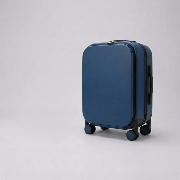 Navisphere spinnerbagage med tystgående 360-hjul och innovativ främre öppning för snabb åtkomst till packningen.