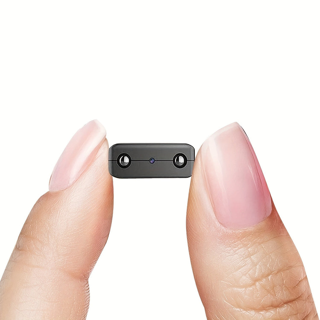 Diskret spionkamera i miniformat, perfekt för hemlig övervakning och trygghet i hemmet. Full HD & IR.