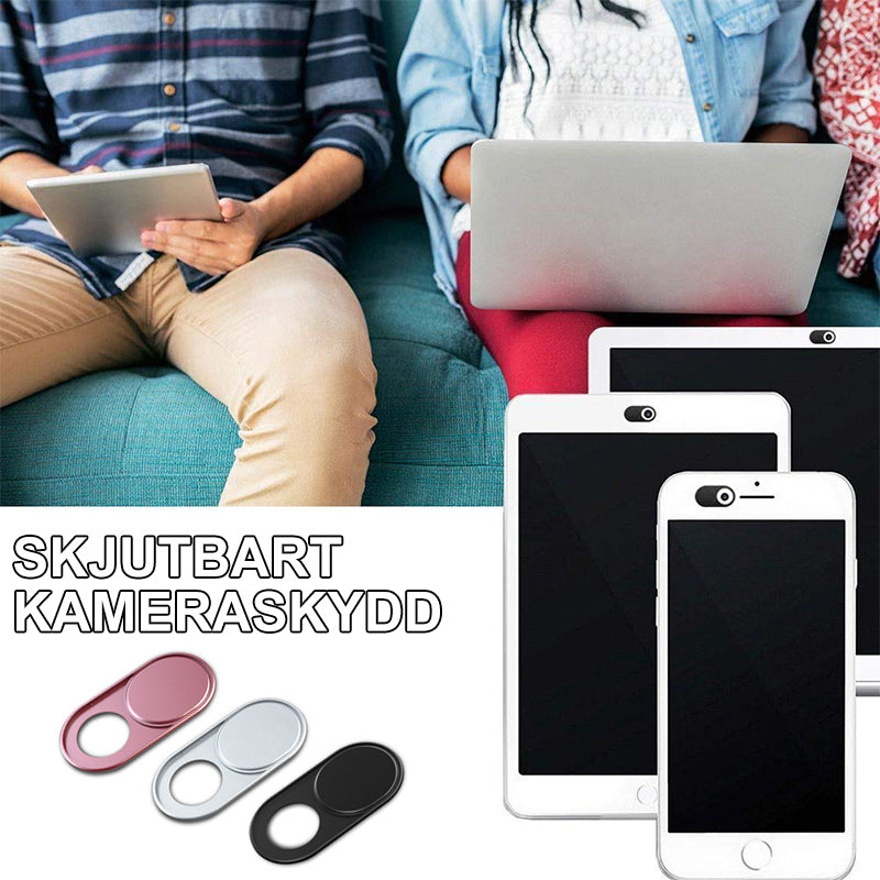 "Ultra tunn webbkamera skydd, metallfinish i 3-pack; elegant och hållbart för dator, laptop och surfplatta."