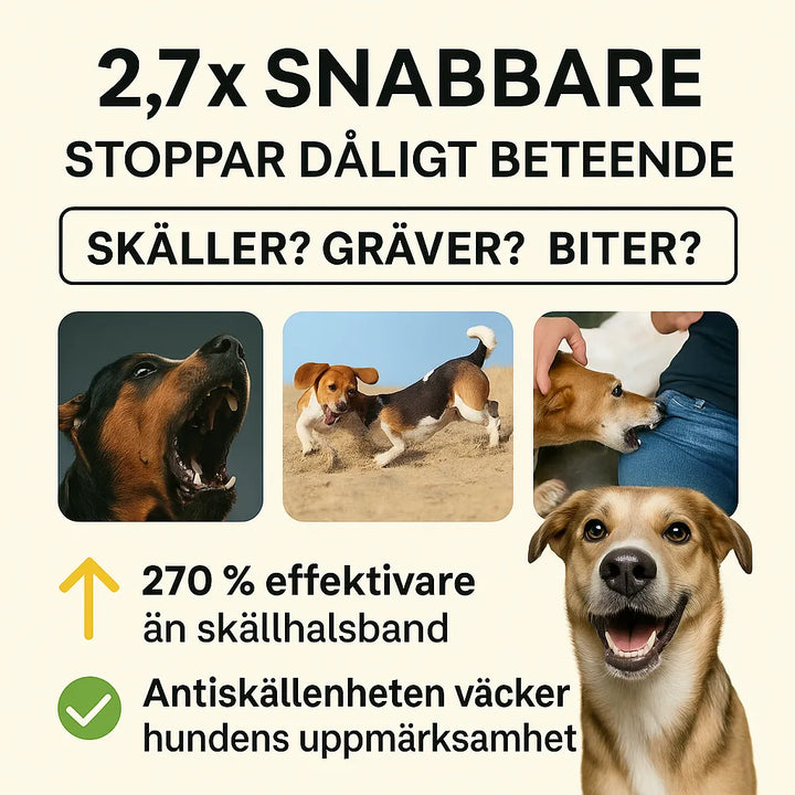 Antiskäll hundträningsenhet med ultraljud, hjälper till att lära hundar att sluta skälla humant.