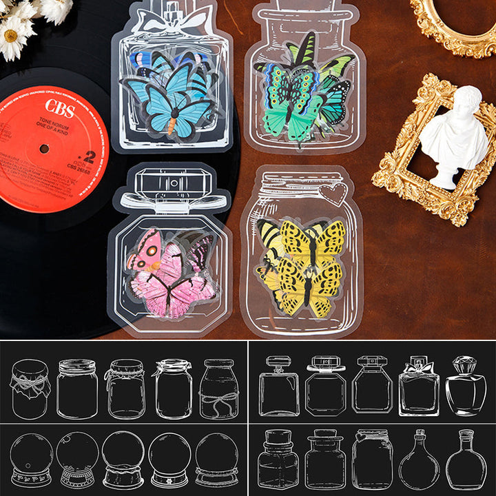 "Unika handgjorda torkade blomsterbokmärken i plast med livfulla färger och elegant design för bokälskare."