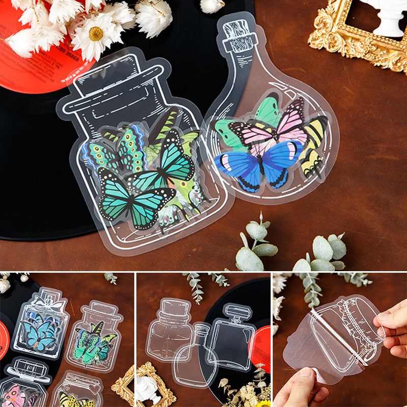 "Unika handgjorda torkade blomsterbokmärken i plast med livfulla färger och elegant design för bokälskare."