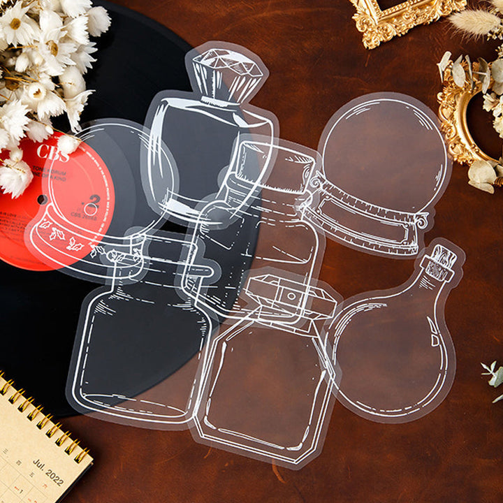 "Unika handgjorda torkade blomsterbokmärken i plast med livfulla färger och elegant design för bokälskare."