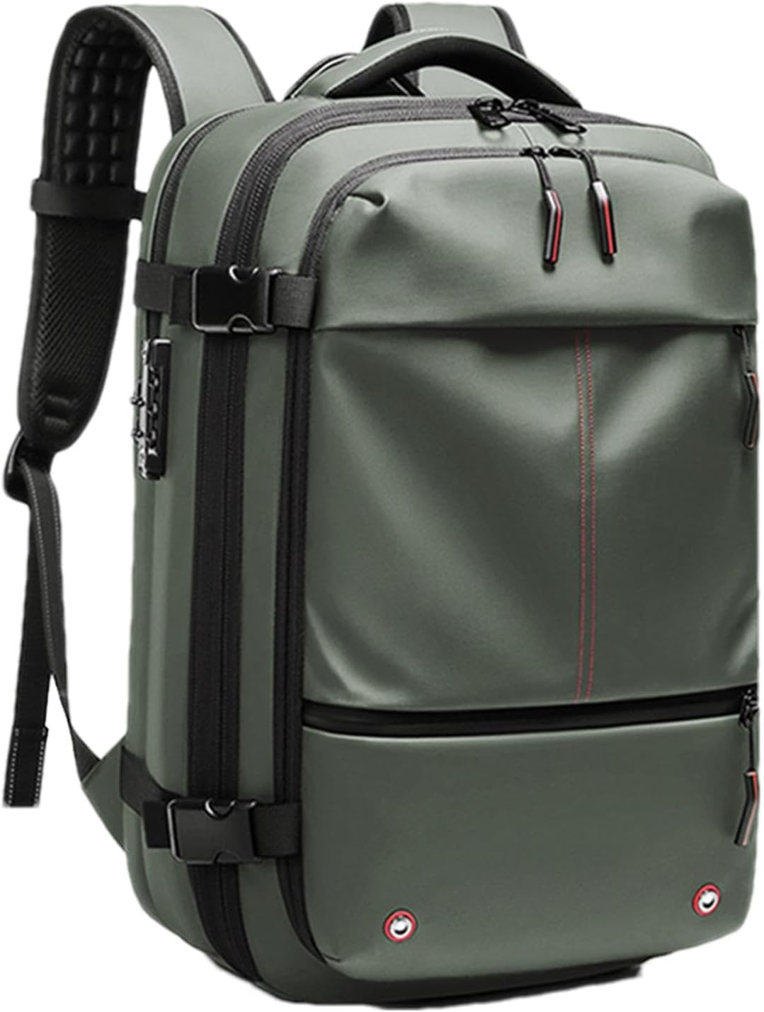 Skyddande laptopfack i 60L vattentät reseryggsäck. Perfekt för digitala nomader och organiserade resor.