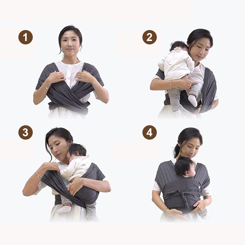 "Unisex bebis bärsele i mjuk bomull, ergonomisk design, grå färg, optimal komfort och säkerhet för barn och föräldrar."