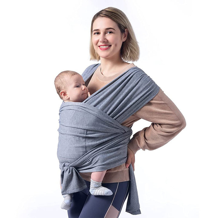 "Unisex bebis bärsele i mjuk bomull, ergonomisk design, grå färg, optimal komfort och säkerhet för barn och föräldrar."
