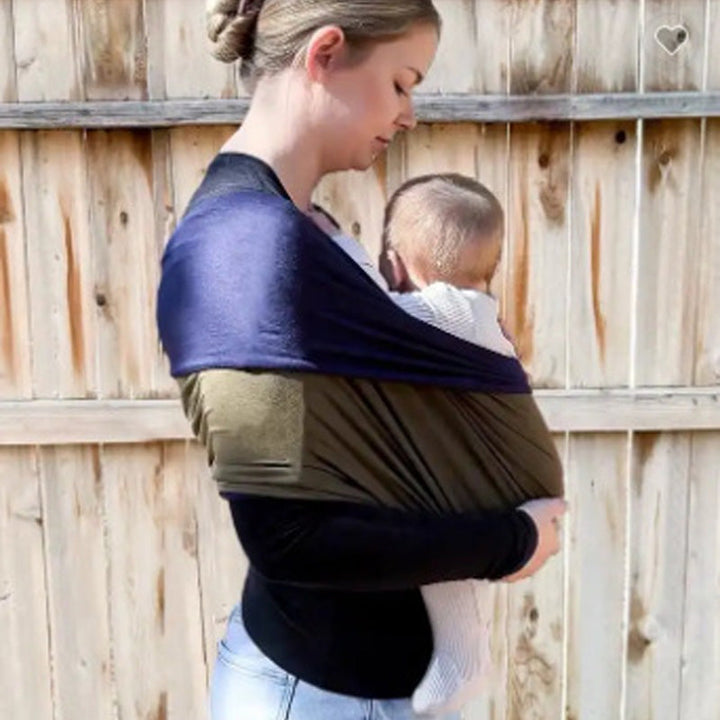 Unisex bekväm babyrygghandduk i karamellfärg, ger handsfree bekvämlighet och stöd, perfekt för föräldrar på språng.
