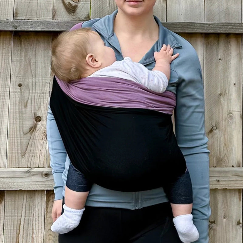Unisex bekväm babyrygghandduk i karamellfärg, ger handsfree bekvämlighet och stöd, perfekt för föräldrar på språng.