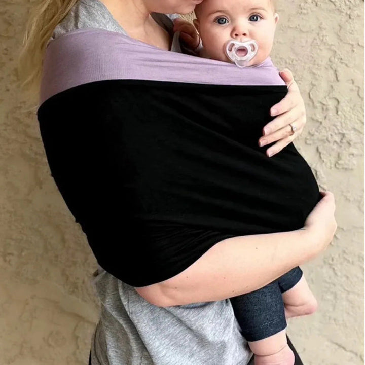 Unisex bekväm babyrygghandduk i karamellfärg, ger handsfree bekvämlighet och stöd, perfekt för föräldrar på språng.
