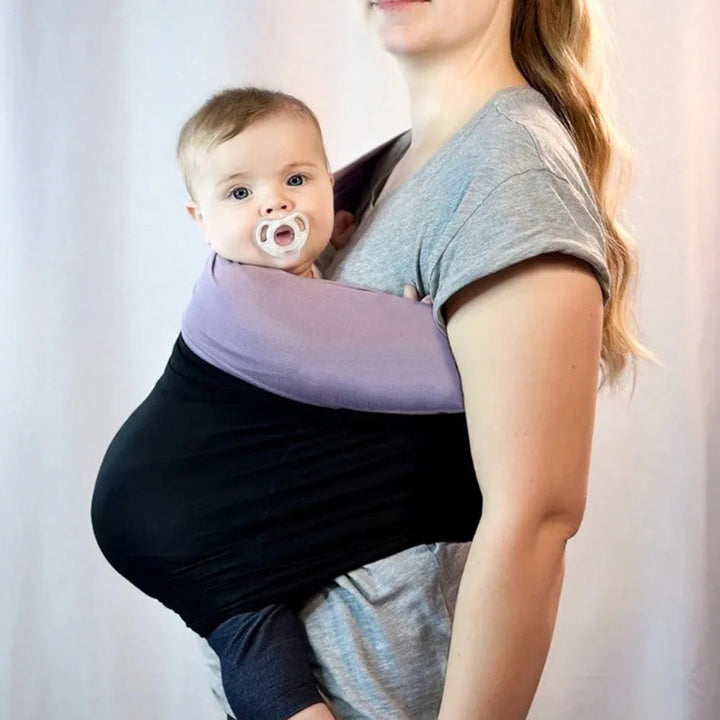 Unisex bekväm babyrygghandduk i karamellfärg, ger handsfree bekvämlighet och stöd, perfekt för föräldrar på språng.