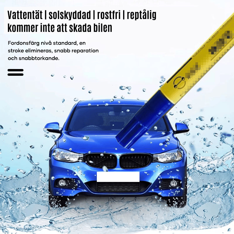 "Unisex bilreparationspenna för lackering i grått och silver, enkel applicering för att reparera och skydda billack."
