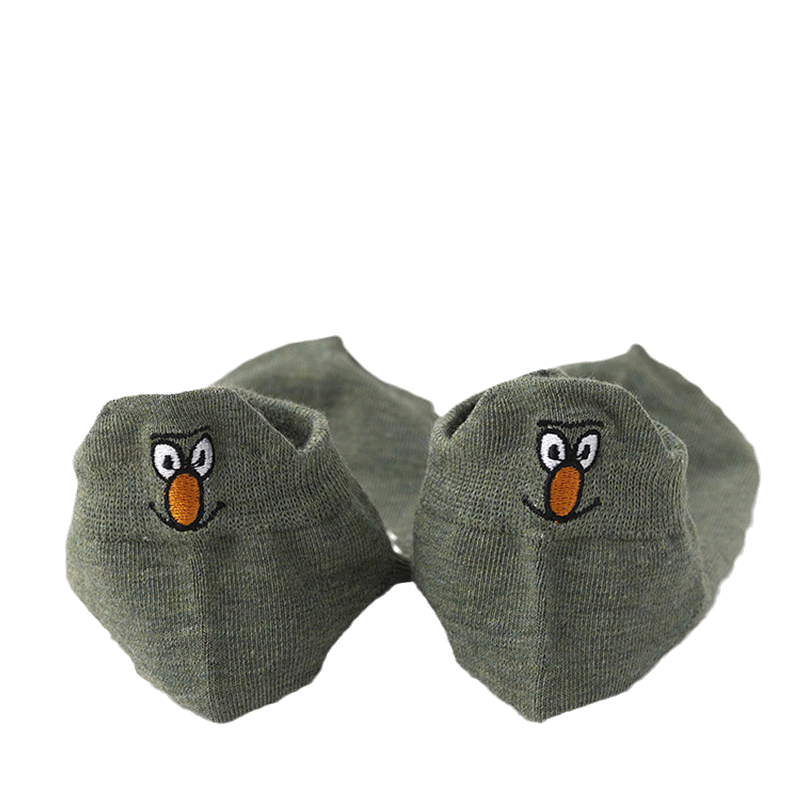 "Unisex broderade crew strumpor, japansk stil med smiley-mönster, mångsidig och elegant design, för alla årstider."