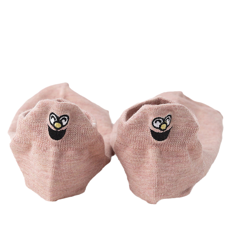 "Unisex broderade crew strumpor, japansk stil med smiley-mönster, mångsidig och elegant design, för alla årstider."