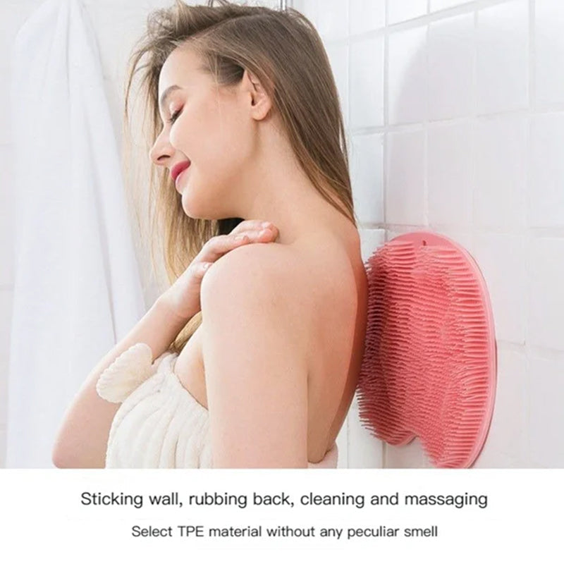 "Unisex dusch- och massageskrubb i mjukt TPR, perfekt för massage av fötter och rygg. Finns i flera färger."