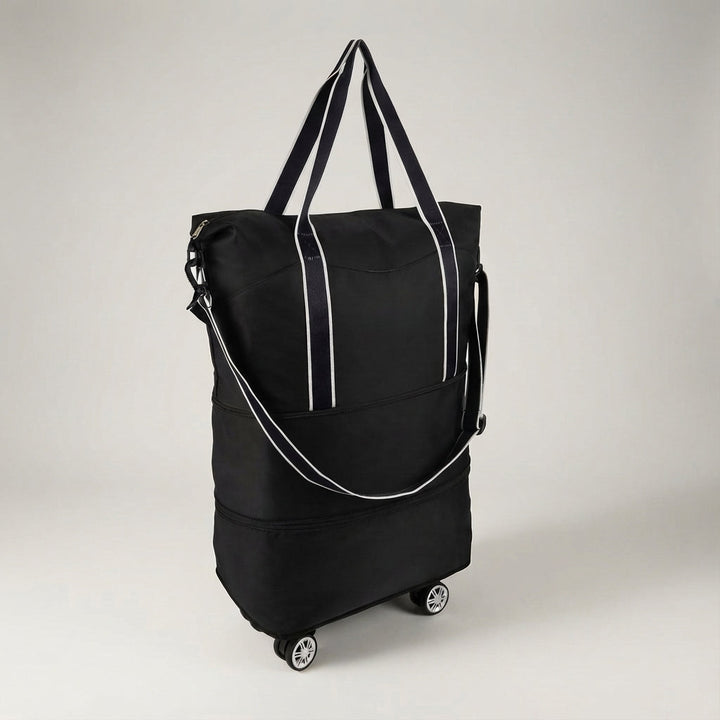 Praktisk fällbar duffelväska GlideBag med hjul för enkel transport av bagage. Unisex resväska.