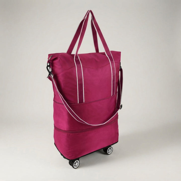 Lättviktig fällbar duffelväska med hjul GlideBag. Flexibel och vattenavvisande resebag, unisex design.