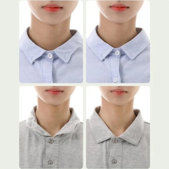 Unisex förtjockad PVC-krage anti-vridning kantformare, triangulär form, osynligt stöd för skjortkragar, förbättrad elegans.